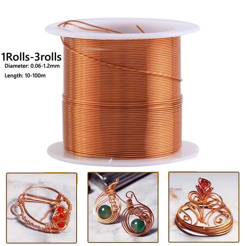 Jewelry Making Thread - 1-3 rollos de alambre de cobre