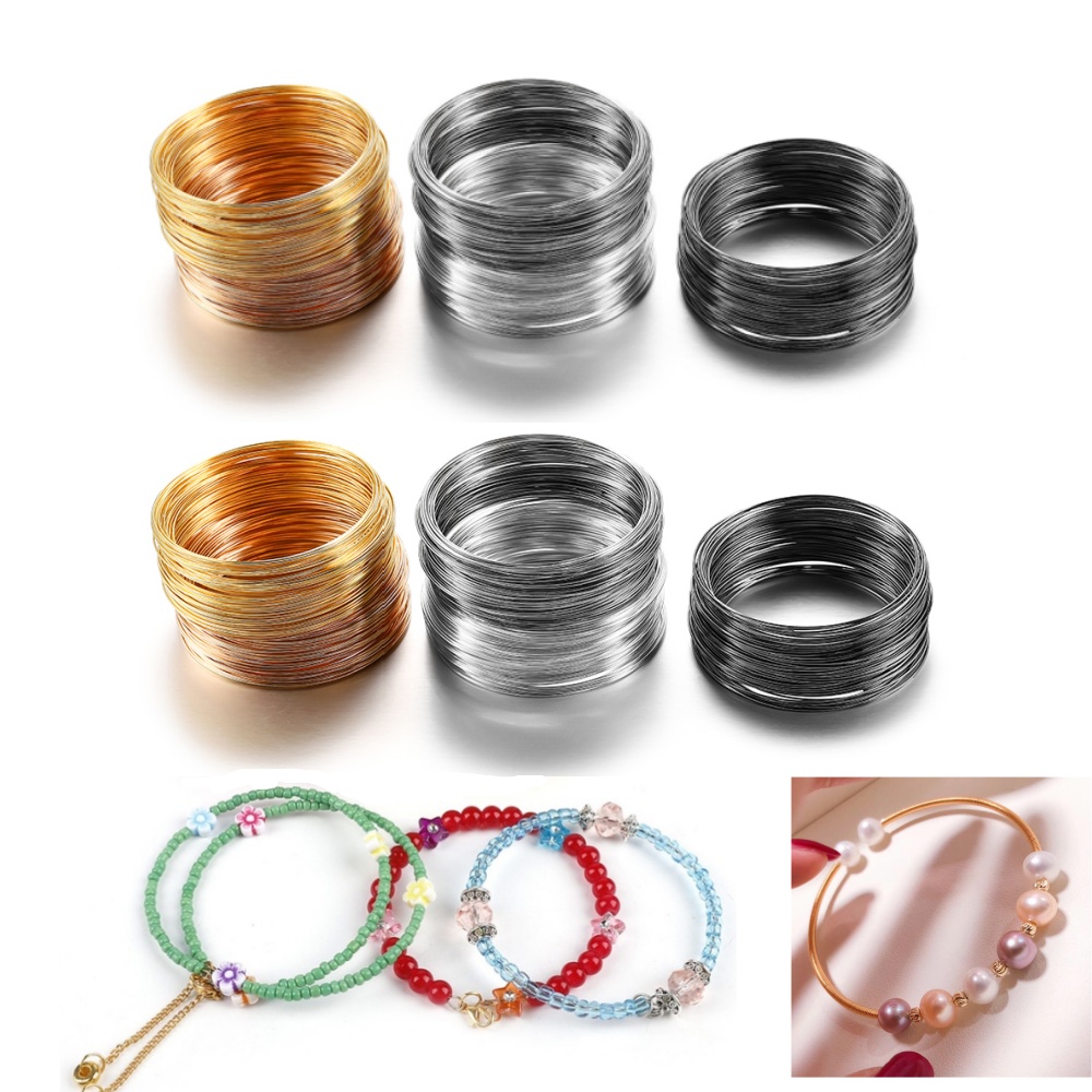 Jewelry Making Gold Wire - 100 bucles/lote 0,6mm plata oro bronce