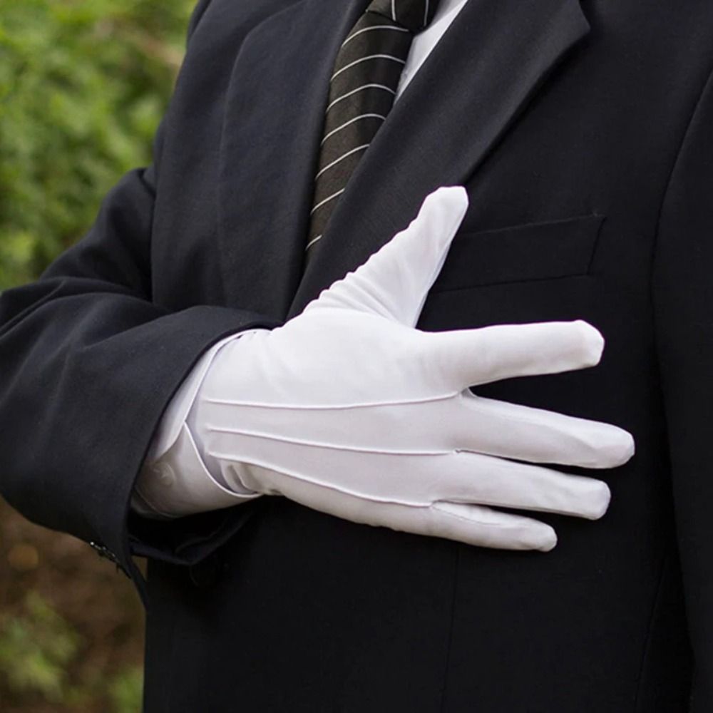 Jewelry Making Gloves - Guantes de algodón blanco suave, guantes
