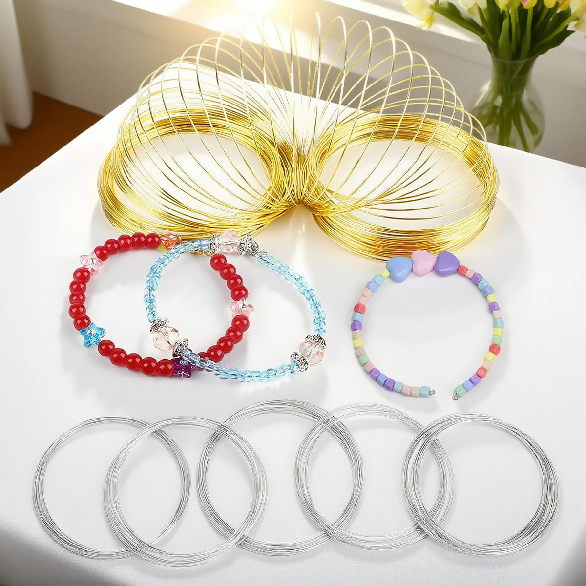 Jewelry Making Gold Wire - Alambre Memory Wire de Acero Inoxidable