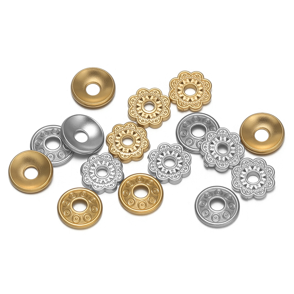 Bead Cap Flower - 20 Piezas de Tapas de Acero
