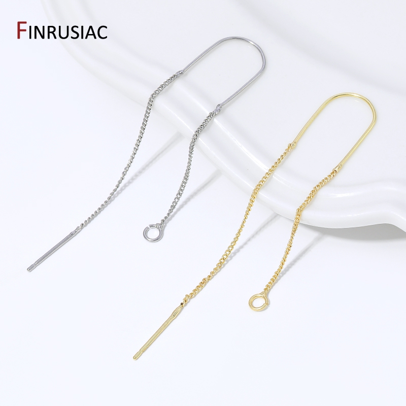 Jewelry Making Gold Wire - Pendientes colgantes de cadena larga con