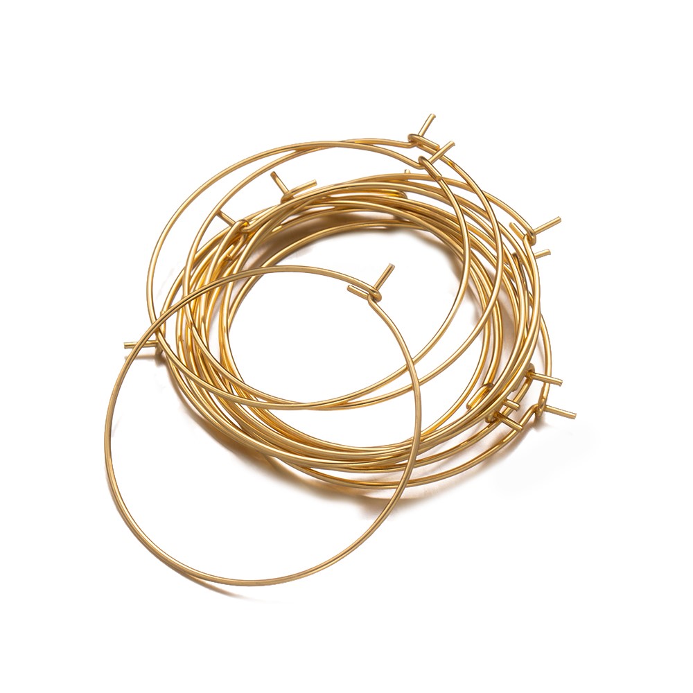 50 Piezas de Aros de Acero Ino - Jewelry Making Gold Wire reseña y precio