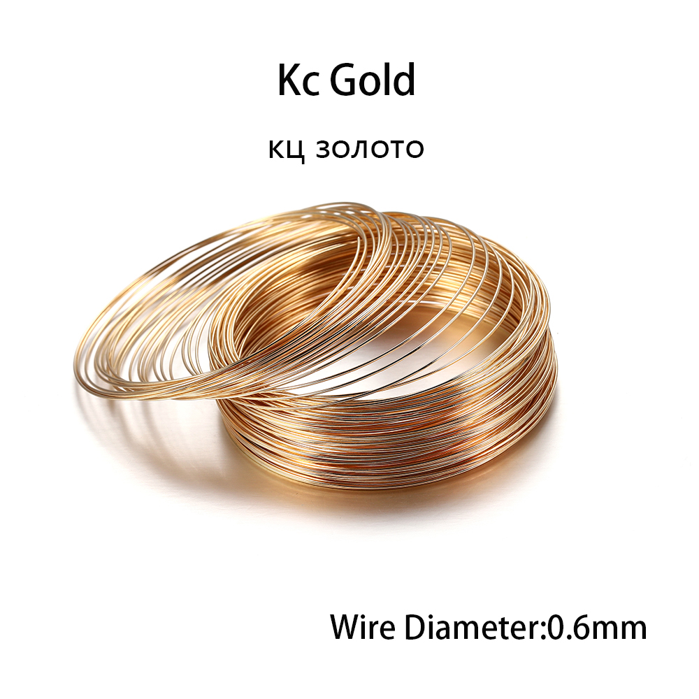 100 bucles/lote 0,6mm plata or - Jewelry Making Gold Wire reseña y precio