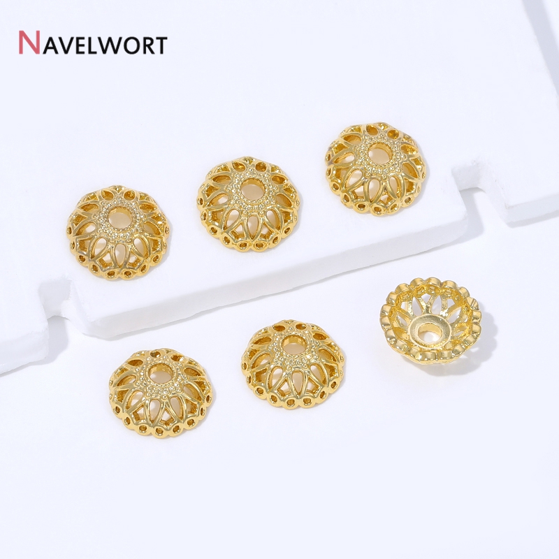 Tapas de cuentas de latón chap - Bead Cap Flower reseña y precio