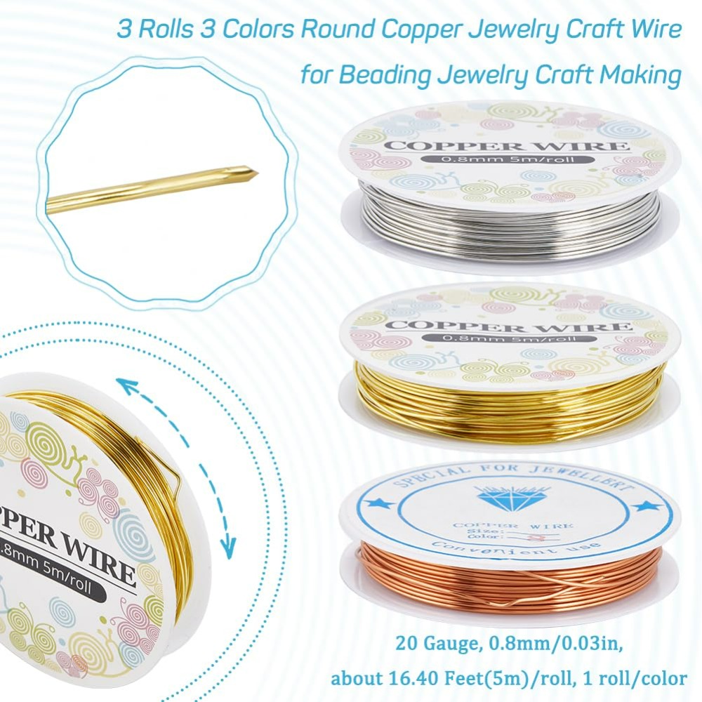 Alambre de cobre para joyería  - Jewelry Making Gold Wire reseña y precio