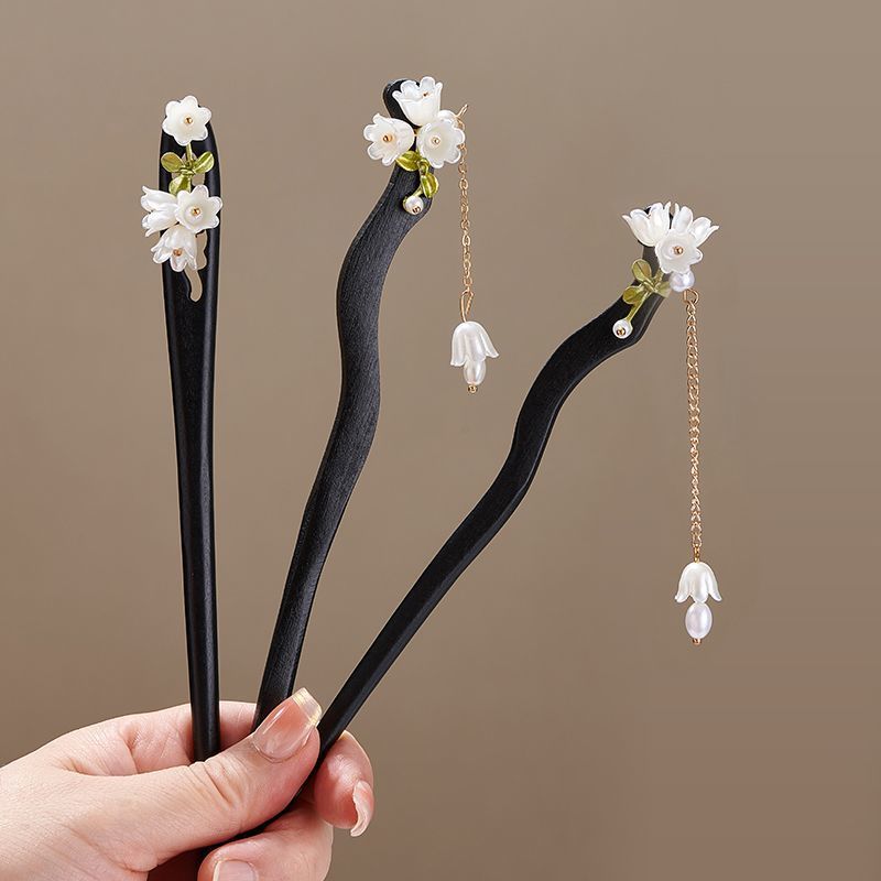 Horquilla de madera con flor v - Jewelry Making Adults reseña y precio