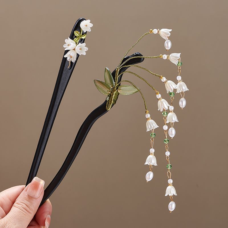 Horquilla de madera con flor v - Jewelry Making Adults reseña y precio