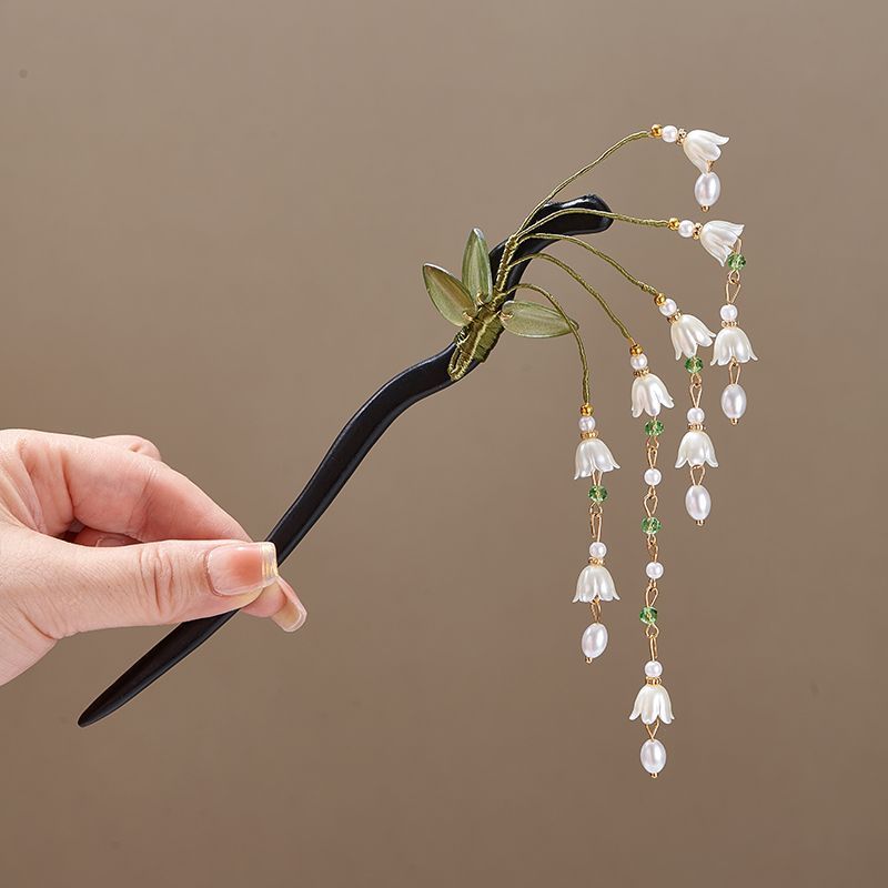 Horquilla de madera con flor v - Jewelry Making Adults reseña y precio