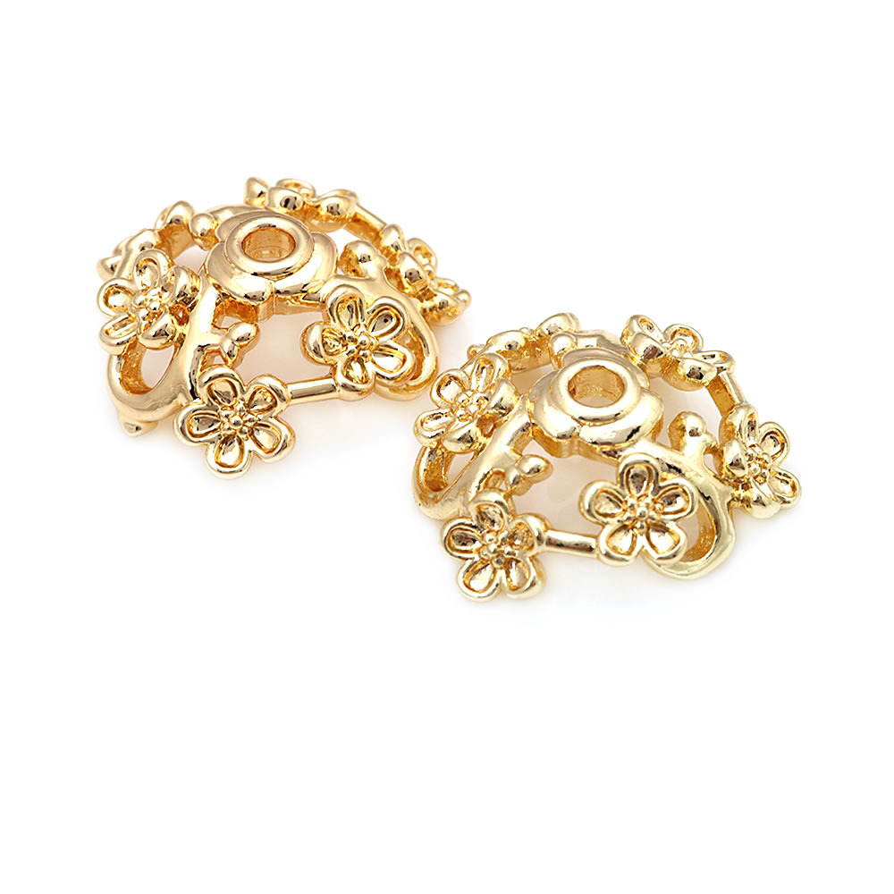 Cuentas de latón con forma de  - Bead Cap Flower reseña y precio