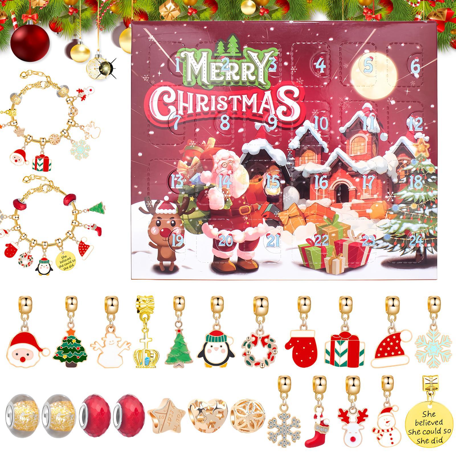 Pulsera navideña con cuentas,  - Jewelry Making Advent Calendar reseña y precio