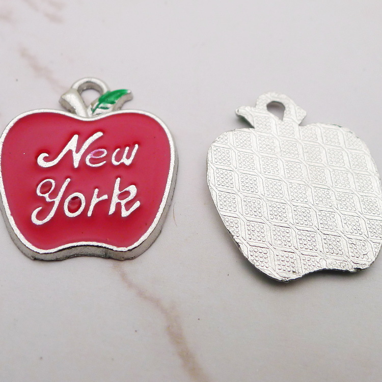 10 piezas de dijes de manzana  - Jewelry Making York reseña y precio